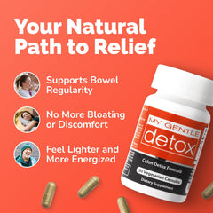 Herbal Nitro My Gentle Detox digestive comfort scene suggesting bloating relief