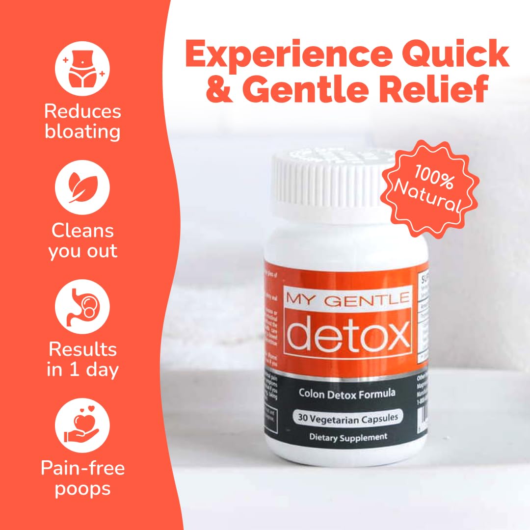 Herbal Nitro My Gentle Detox label front highlighting natural ingredients