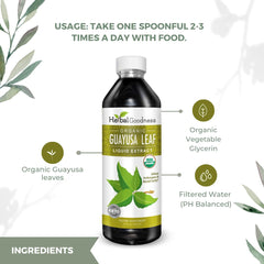 Herbal Papaya Guayusa label closeup highlights USDA Organic certification.