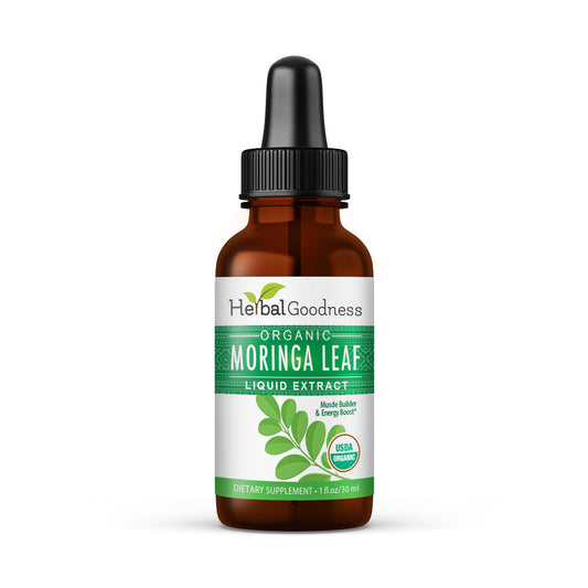 Herbal Papaya Moringa Extract Liquid Drops bottle on kitchen counter for quick daily energy support.
