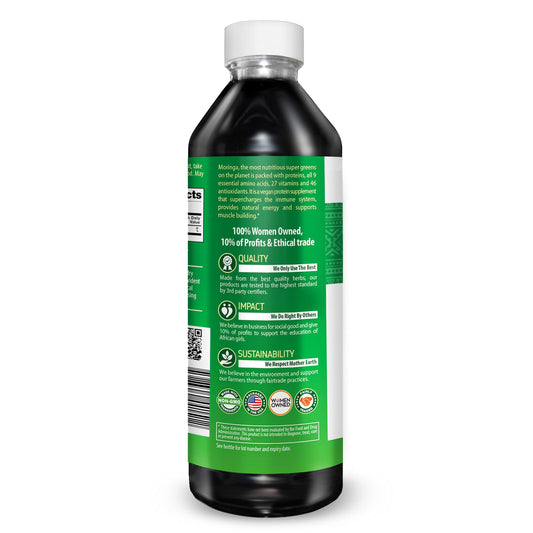 Herbal Papaya Moringa liquid dropper enabling rapid nutrient absorption