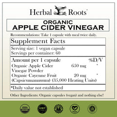 Herbal Roots capsules easy swallow, no aftertaste for comfortable intake