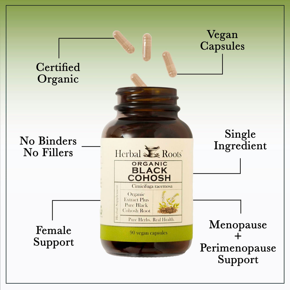 Herbal Roots cGMP facility label reflecting quality manufacturing standards.