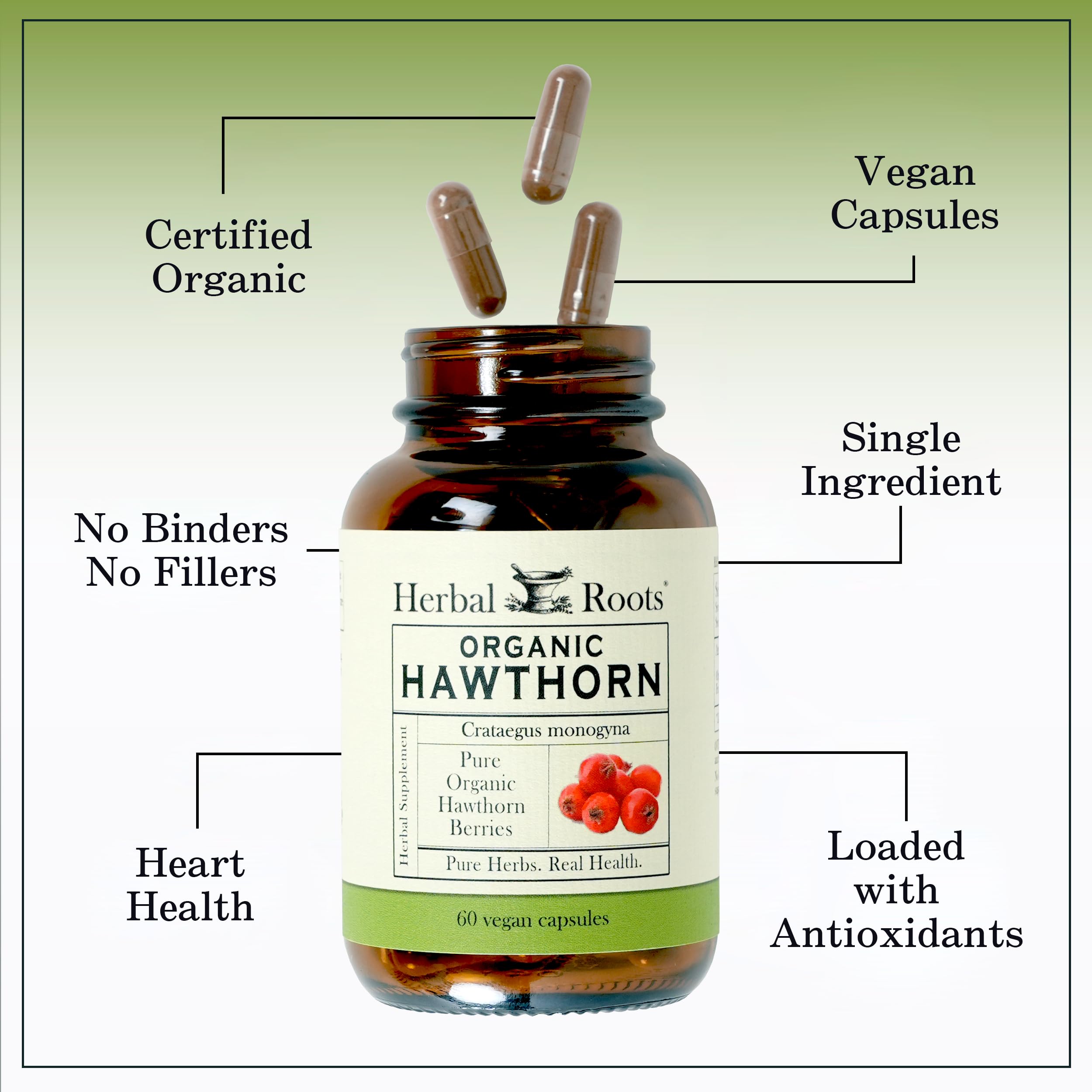 Herbal Roots packaging side with bottle and label