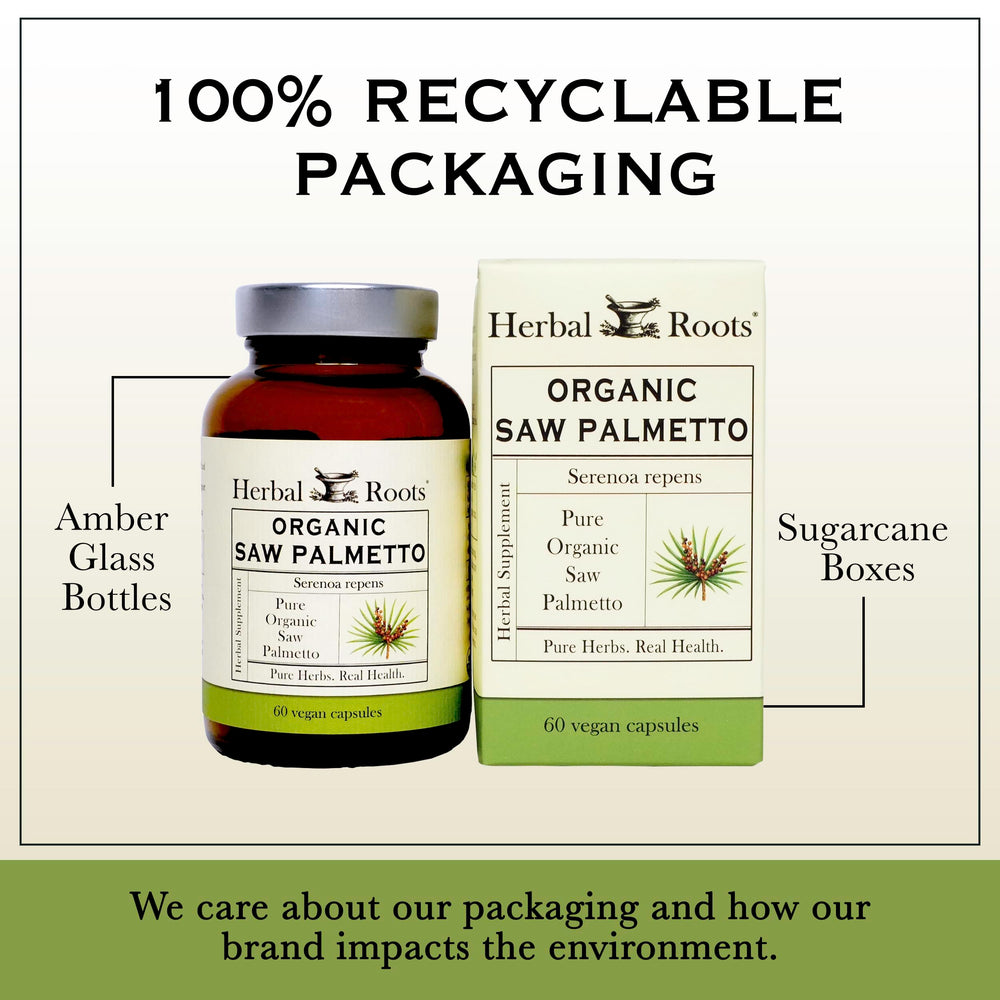 Herbal Roots bottle cap features secure, easy-to-use design.