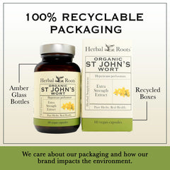 Herbal Roots St Johns Wort capsules 60-count vegan bottle front