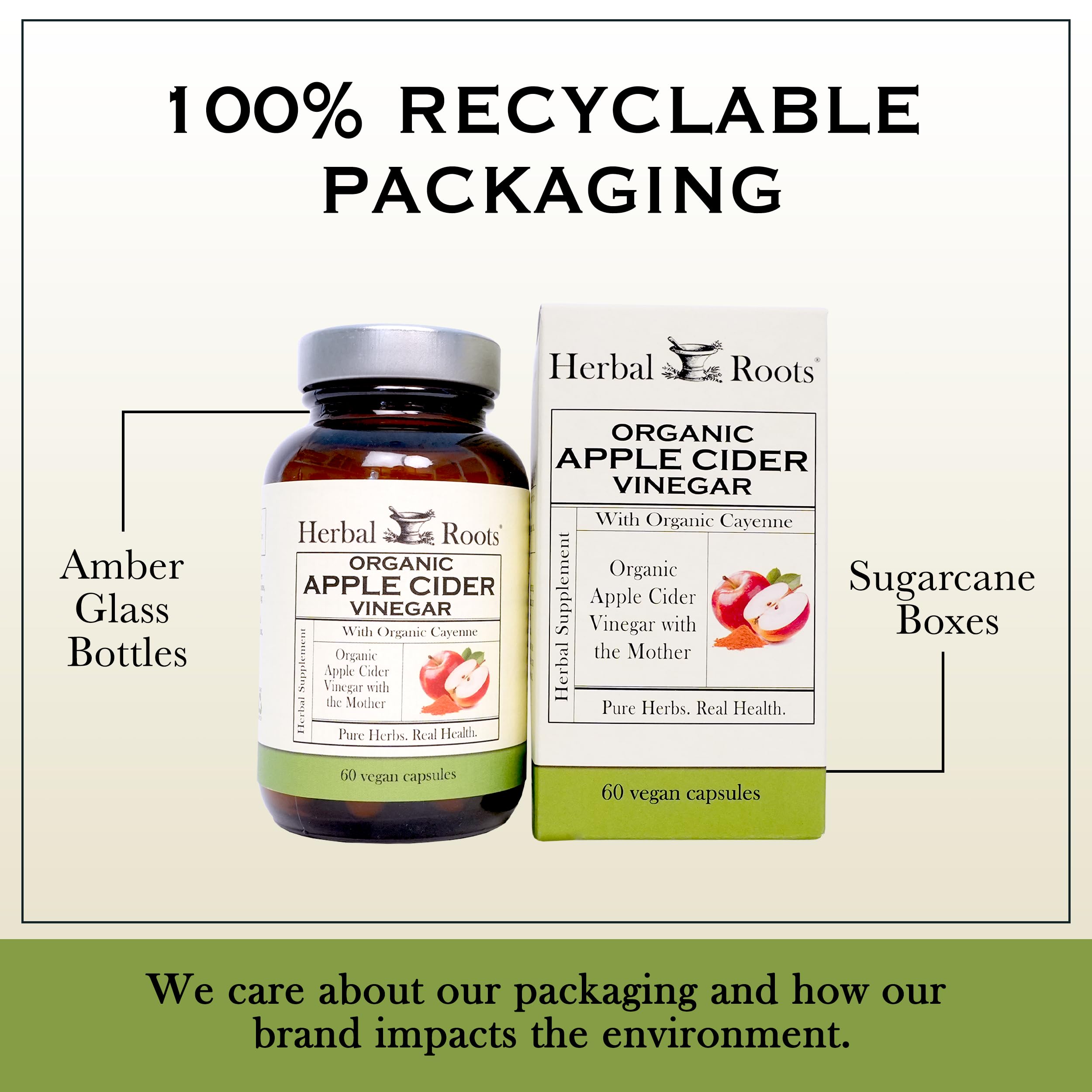 Herbal Roots vegan capsules, 60-count, convenient daily use