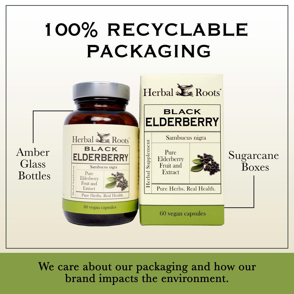 Herbal Roots vegan capsules ingredients display purity and absence of binders.