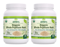 Herbal Secrets psyllium husk powder bottle for daily fiber support.