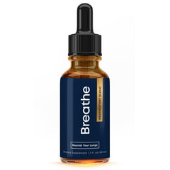 Herbal Tea Therapy BREATHE bottle front for daily lung support.