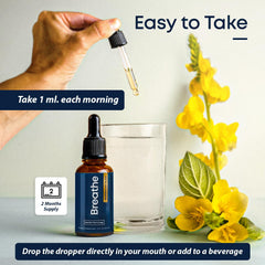 BREATHE drops demonstrating mucus support for easier breathing.