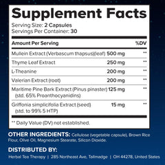 Lung Renew PM USA-made badge on Herbal Tea Therapy packaging