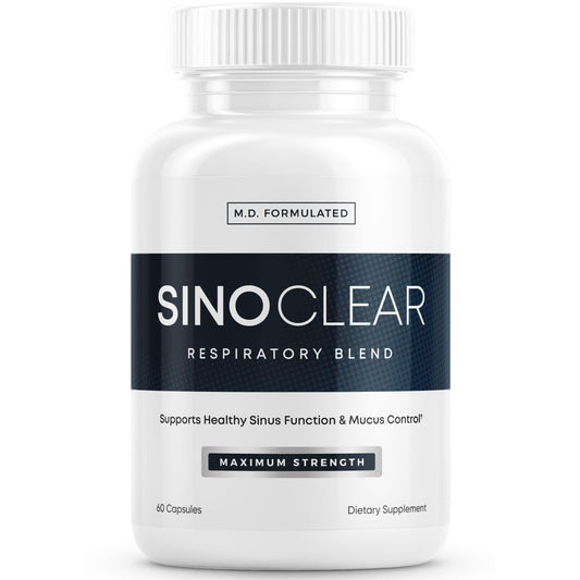 Herbal Tea Therapy SinoClear bottle front for natural nasal and lung support