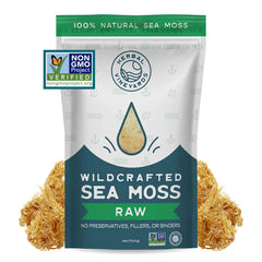 Herbal Vineyards Gold Sea Moss dried bag ready for soaking and daily use