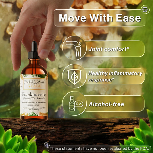 Herbal Wellness Hawaii frankincense liquid extract dropper for precise dosing