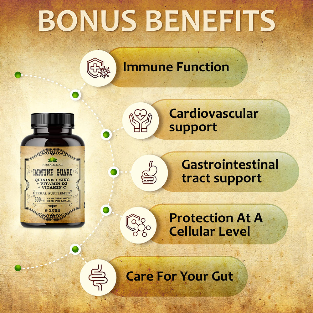 A user taking HERBALICIOUS Quinine Immune Guard capsules during routine