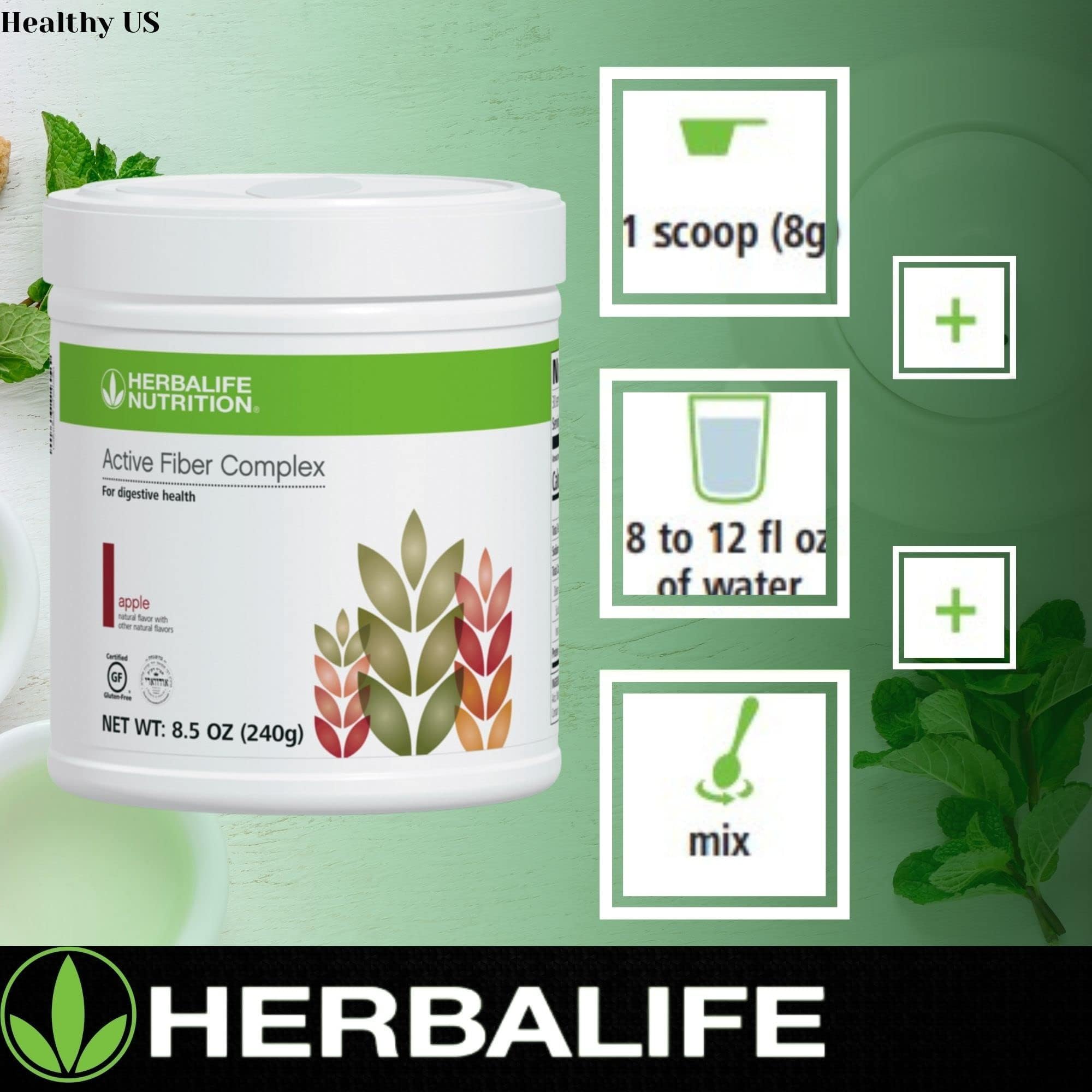 Herbalife mixed drink in glass displaying smooth apple-flavored drinkability and quick blend