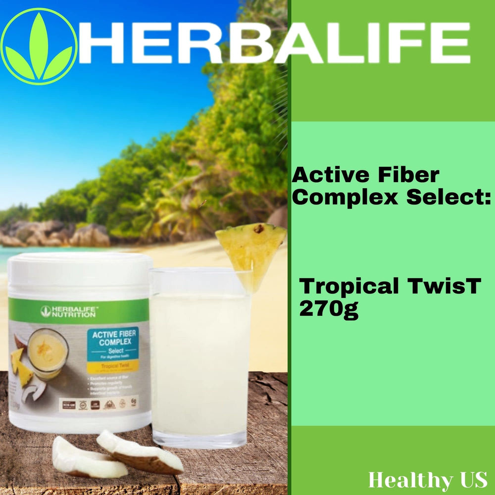 Herbalife Active Fiber Complex Select Tropical Twist non-GMO ingredients claim on label