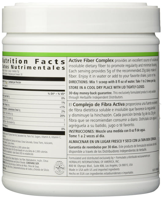 Herbalife Active Fiber powder being scooped to boost daily fiber intake