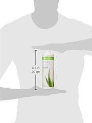 Chilled Herbal Aloe Drink Mango concentrate in a glass ready to sip.