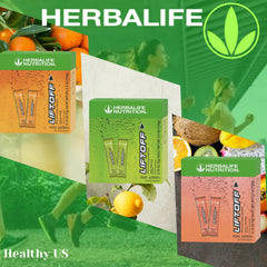 Herbalife Liftoff bottle and tablets with vibrant pomegranate-berry label