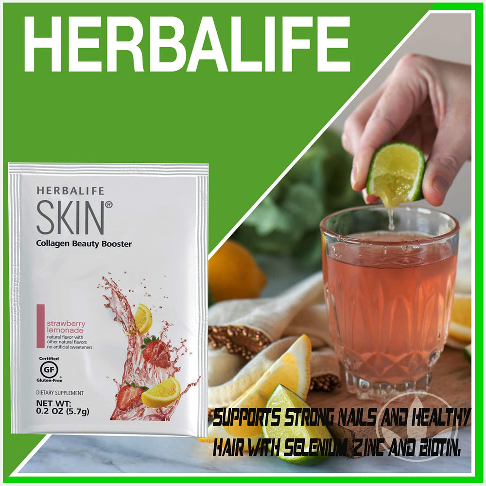 Herbalife Skin nails and hair support image with biotin and zinc.
