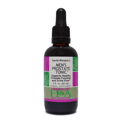 Herbalist and Alchemist Men's Prostate Tonic bottle label highlighting the product name and ingredients.