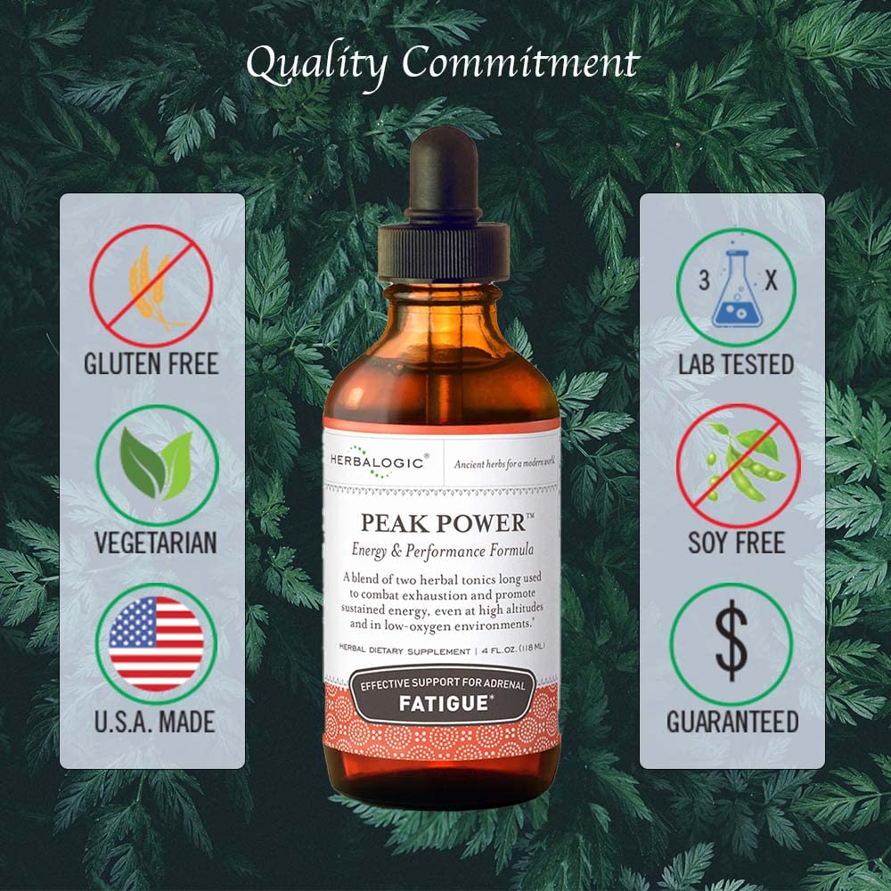Herbalogic Peak Power front packaging conveys American-made quality