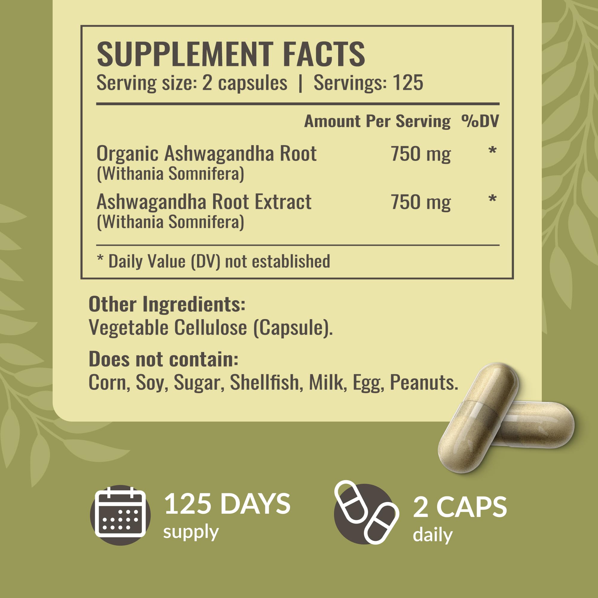 Herbamama Ashwagandha bottle with glass of water for easy intake