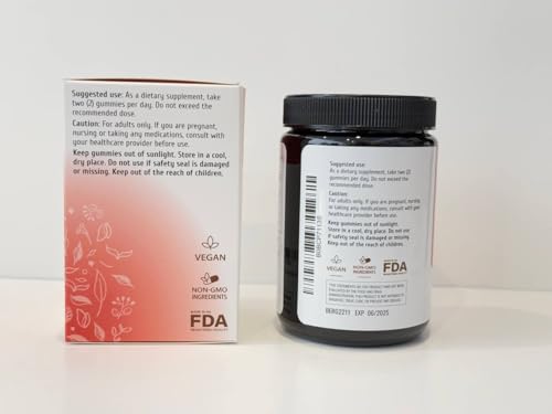 HERBAMAMA beet root gummies ingredients panel highlighting black pepper extract.