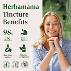 Herbamama bottle on kitchen counter for your daily routine.