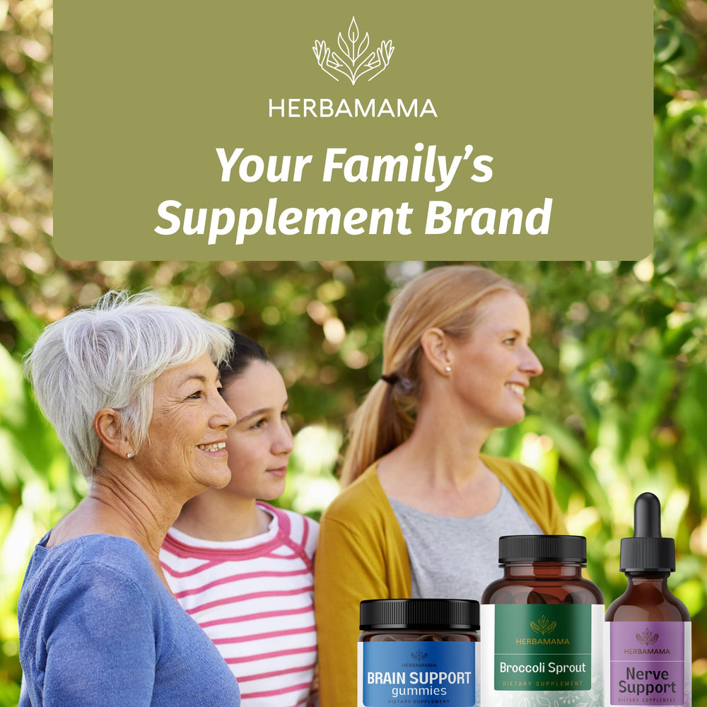 HERBAMAMA broccoli sprouts capsules daily use with meals suggestion