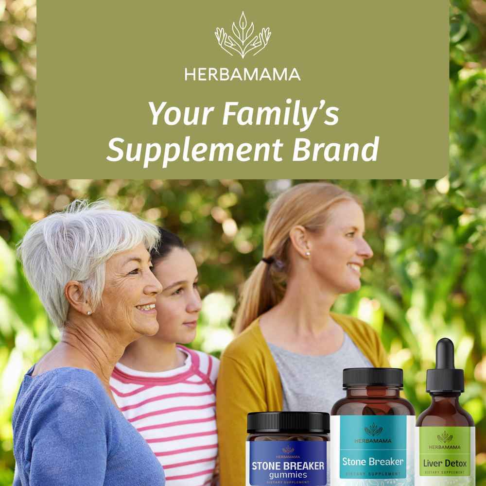 Herbamama Chanca Piedra daily-dose capsules ready for travel and on-the-go use.