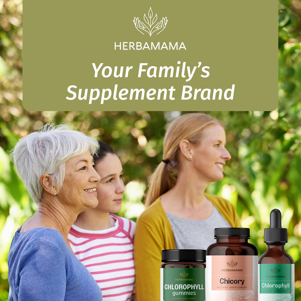 HERBAMAMA Chicory Root ingredients note, free from artificial colors