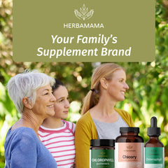 HERBAMAMA Chicory Root ingredients note, free from artificial colors