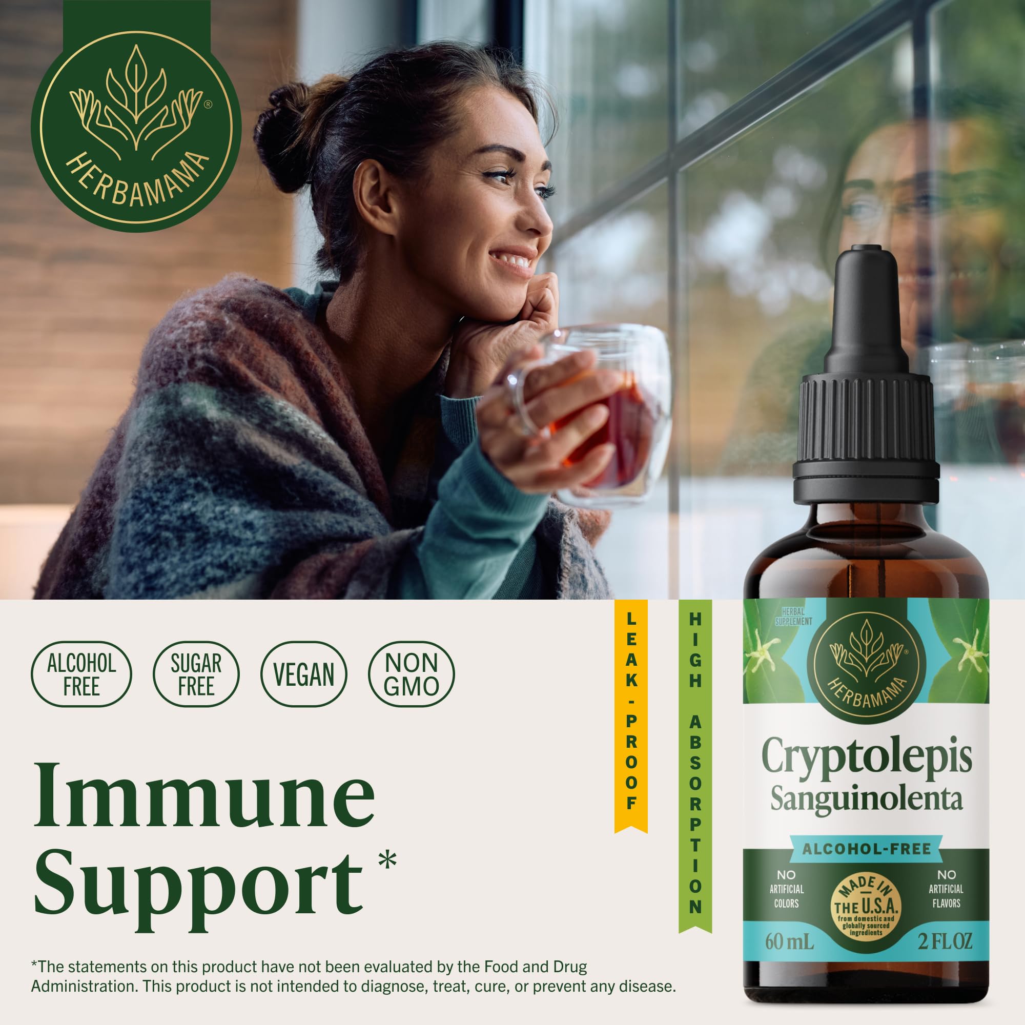 Dropper releasing tincture into water for quick absorption
