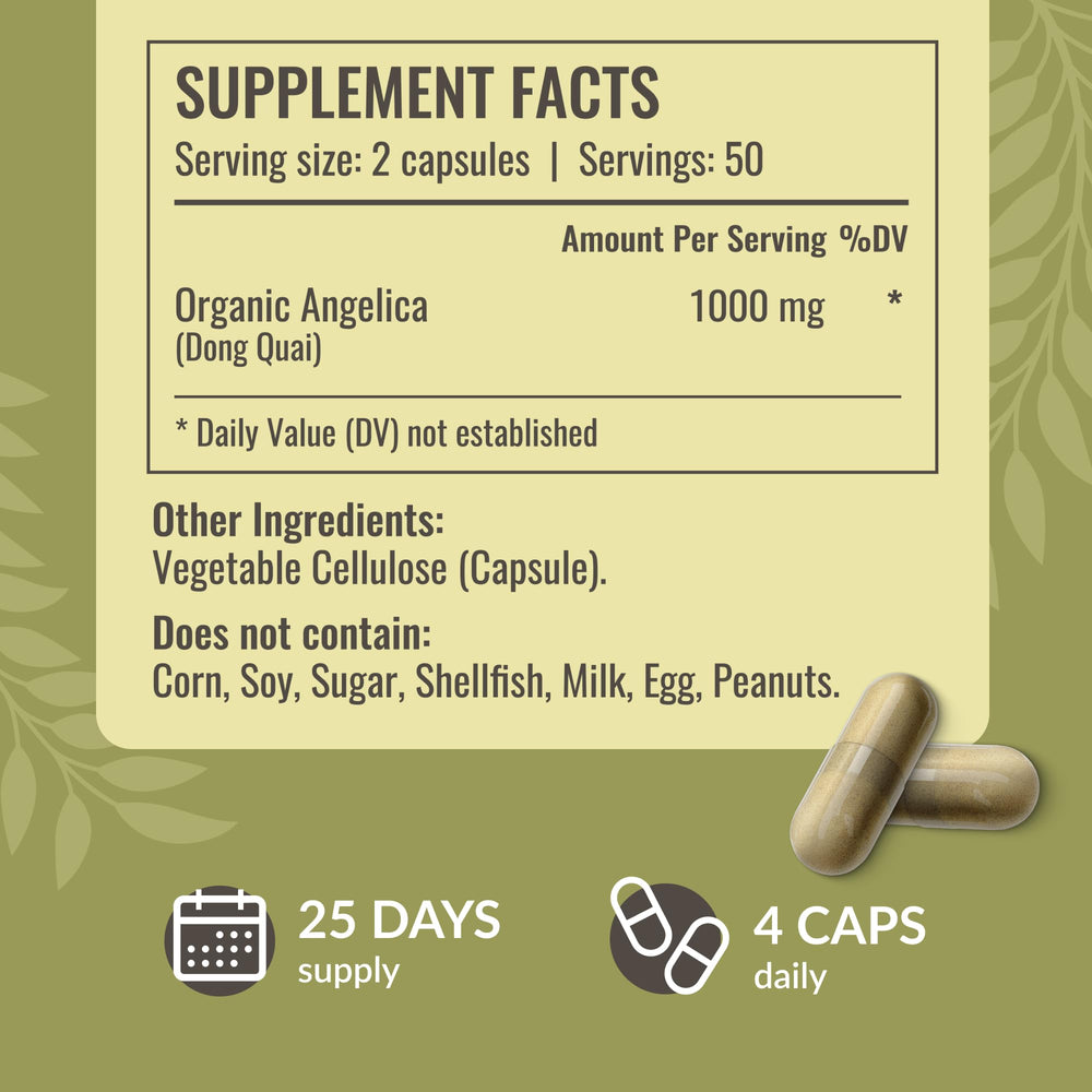 Herbamama Dong Quai powder form shown for easy dosing and daily use.