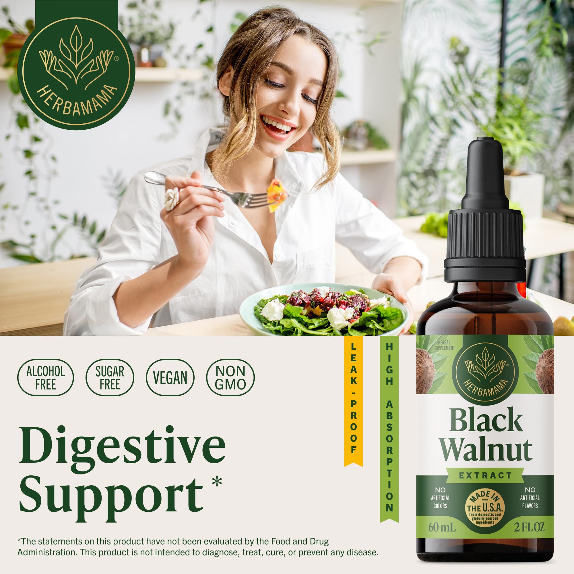 Dropper dispensing tincture for convenient daily digestive use