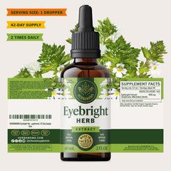 Herbamama Eyebright tincture with cup, a simple daily ritual.