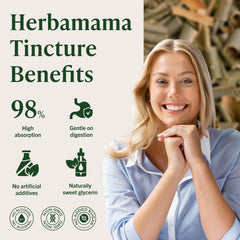 Herbamama bottle shown for fast absorption in minutes