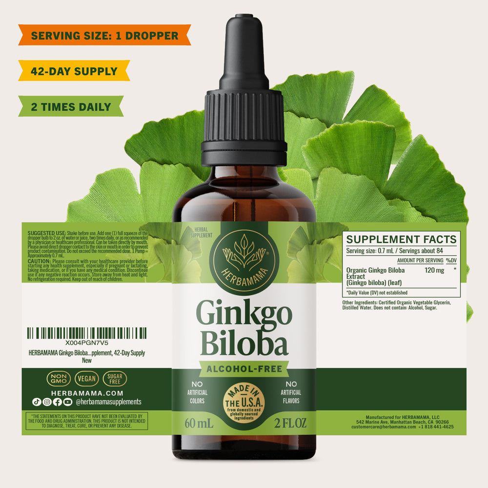 Packaging image communicates 42-day supply and vegan, non-GMO promise.
