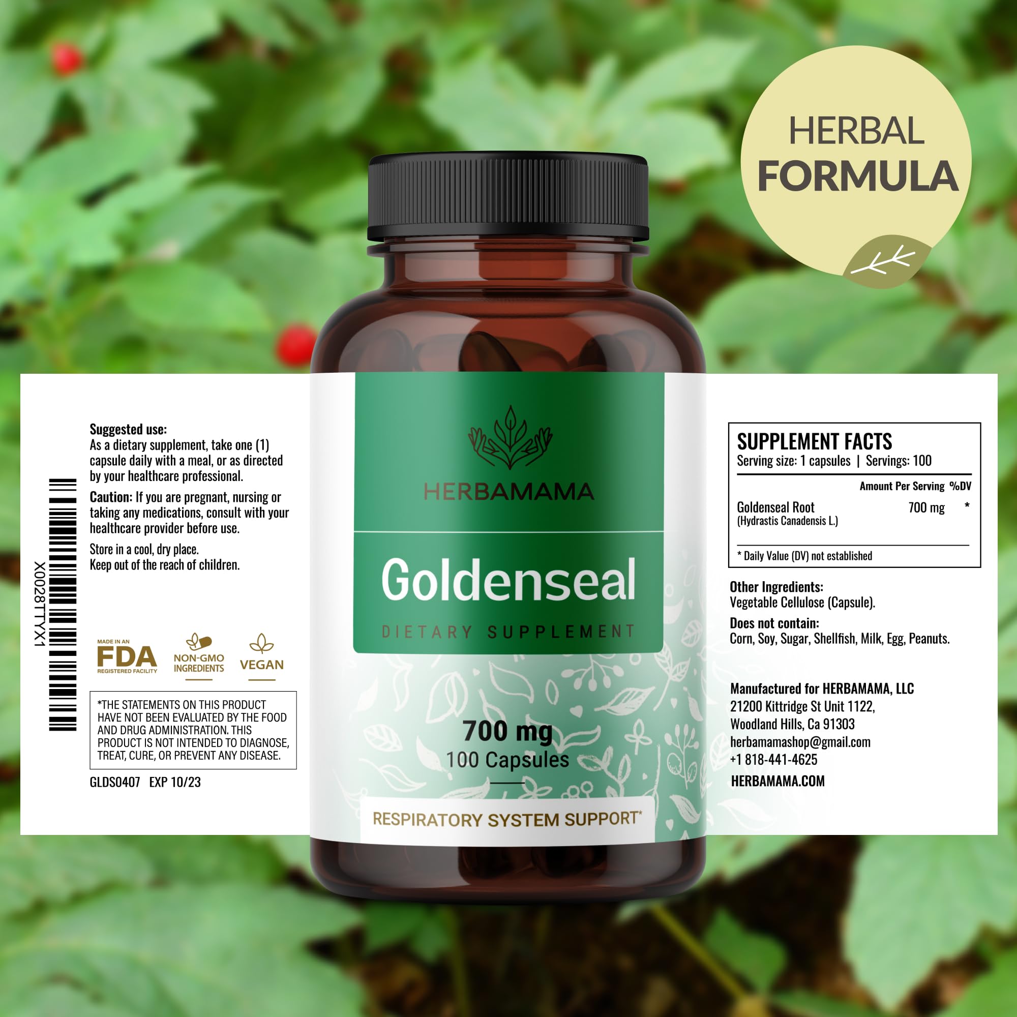 Plant based capsule format with simple two ingredient formula