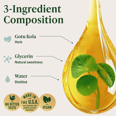 HERBAMAMA Gotu Kola ingredients flat lay emphasizes simple three-ingredient formula