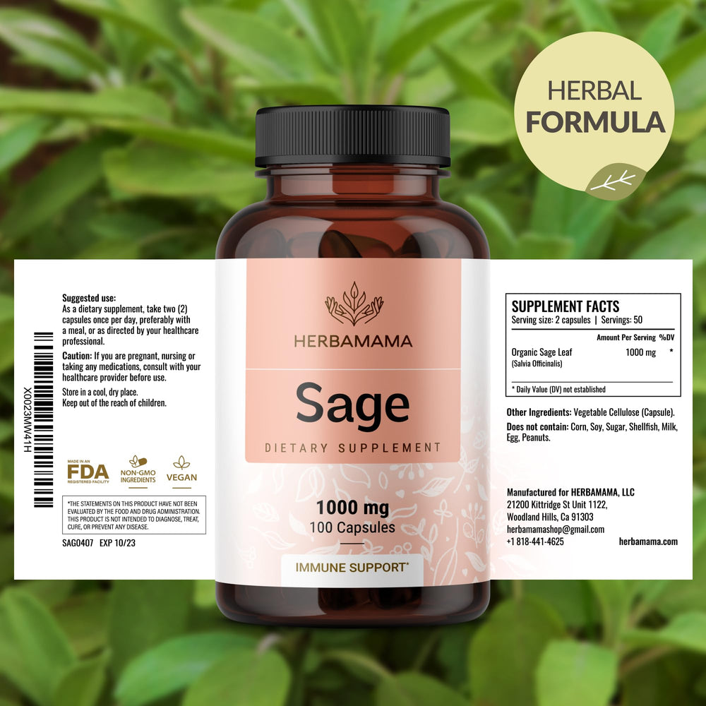 HERBAMAMA immune and digestive support visuals, natural plant-based option.