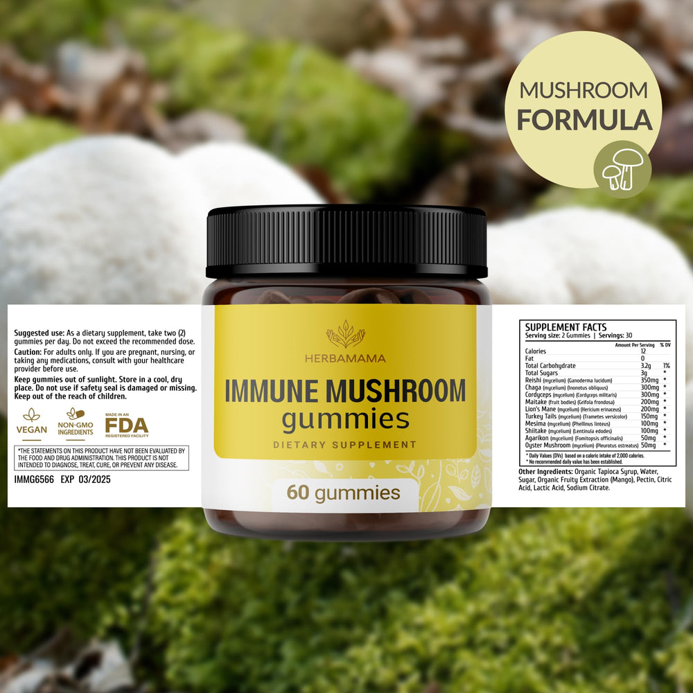 No artificial colors or additives for clean ingredients in HERBAMAMA gummies