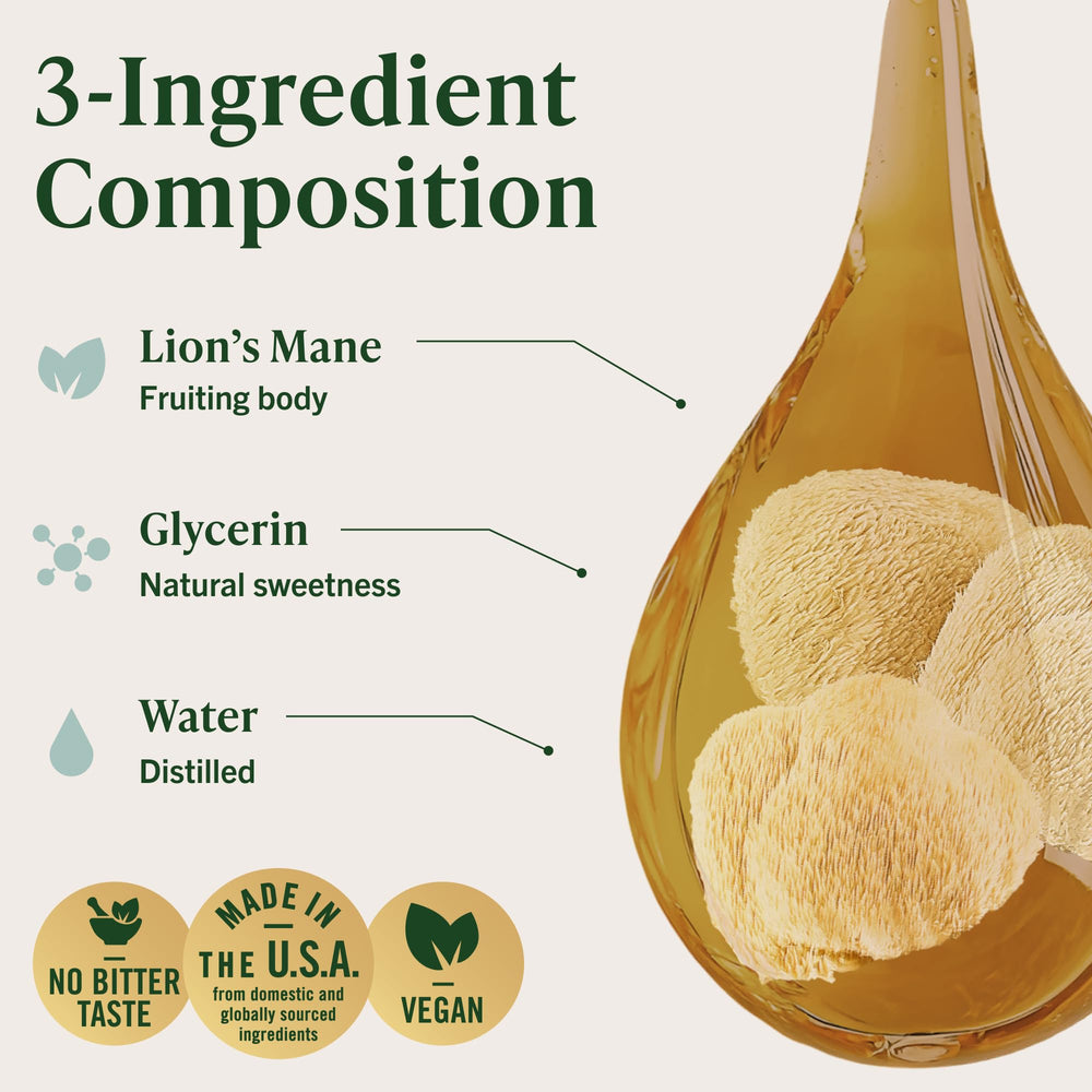 HERBAMAMA Lion's Mane closeup mushroom image demonstrates natural extract potency