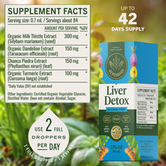 Glass of water with HERBAMAMA Liver Detox for convenient intake