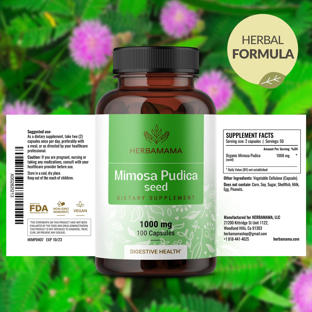 HERBAMAMA No artificial colors label close-up.