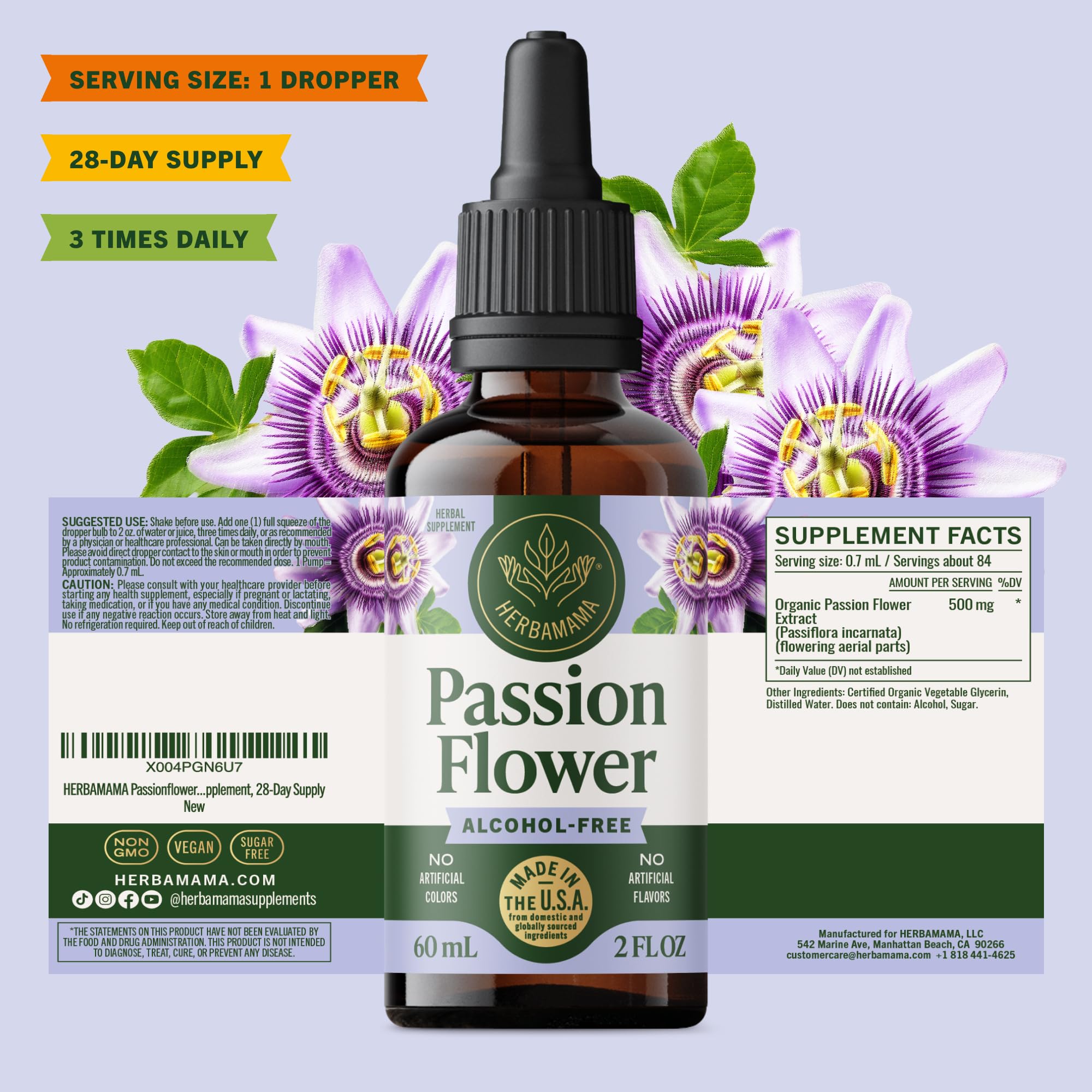 Calm mood support ready for daily routine with HERBAMAMA tincture.
