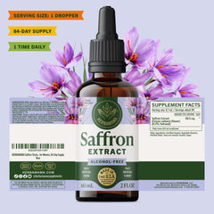 Amber bottle with vegan, non-GMO tincture branding and compact packaging.